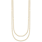 14K Polished 2-Strand Twist Bar Station Necklace